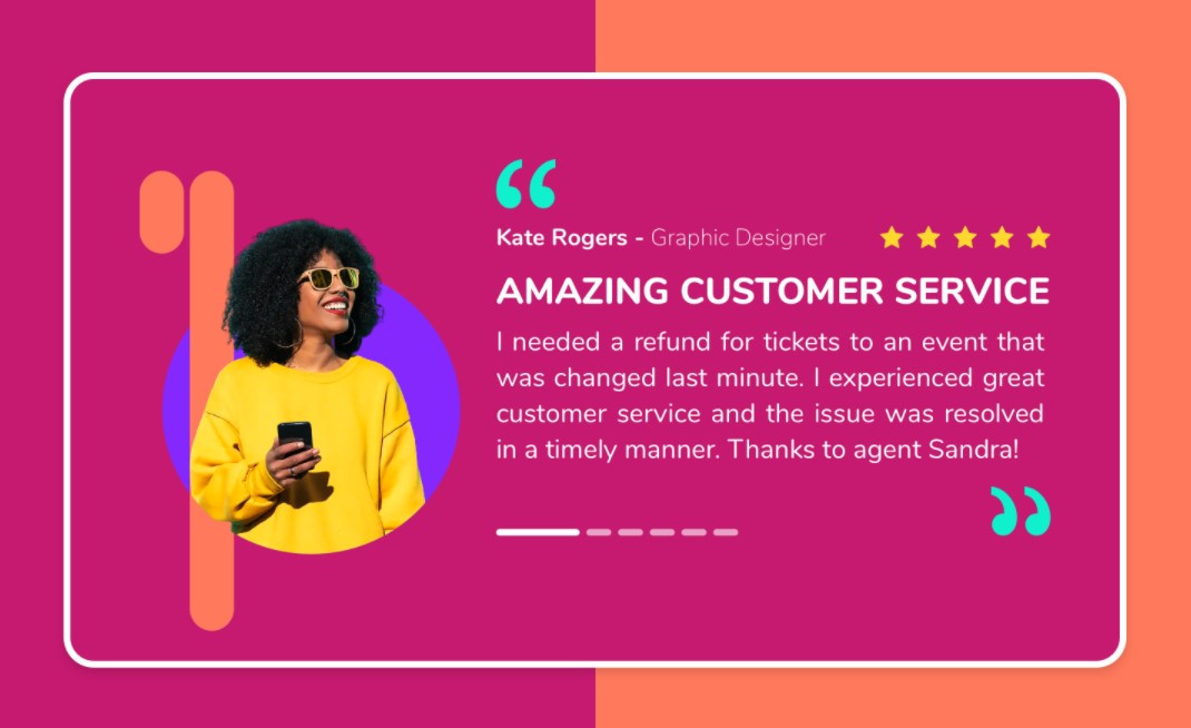 Joyful client testimonial image